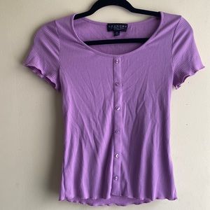 Laundry by Shelli Segal Purple Fitted Top XS